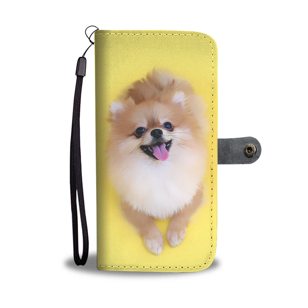 Étui téléphone portefeuille avec design de chien