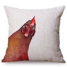 Charger l&#39;image dans la galerie, Housse de coussin avec peinture de coq
