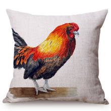 Charger l&#39;image dans la galerie, Housse de coussin avec peinture de coq
