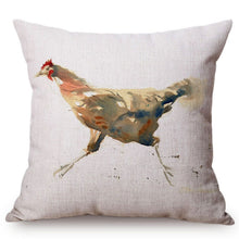 Charger l&#39;image dans la galerie, Housse de coussin avec peinture de coq
