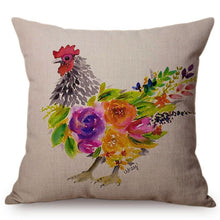 Charger l&#39;image dans la galerie, Housse de coussin avec peinture de coq
