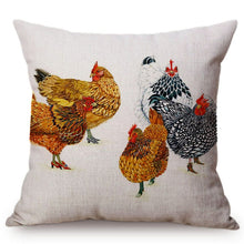 Charger l&#39;image dans la galerie, Housse de coussin avec peinture de coq
