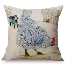 Charger l&#39;image dans la galerie, Housse de coussin avec peinture de coq
