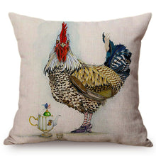 Charger l&#39;image dans la galerie, Housse de coussin avec peinture de coq
