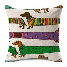 Charger l&#39;image dans la galerie, Housse de coussin imprimée chien coloré
