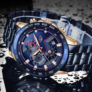 Montre luxueuse en acier inoxydable pour homme, 2020