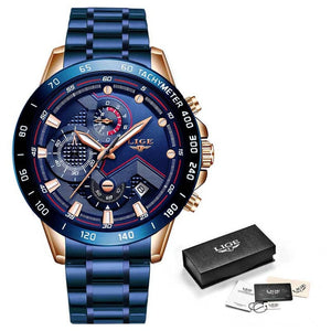 Montre luxueuse en acier inoxydable pour homme, 2020