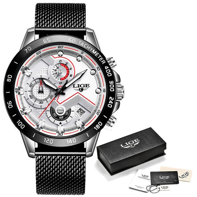 Montre luxueuse en acier inoxydable pour homme, 2020