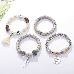 Gratuits bracelets en pierre et perles(4pcs)