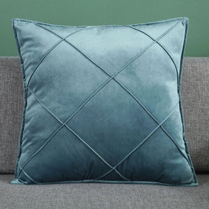 Housse de coussin en velours brodé