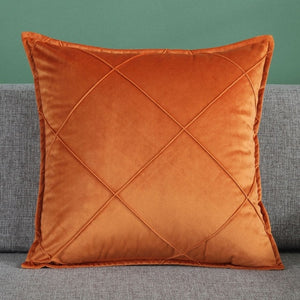 Housse de coussin en velours brodé