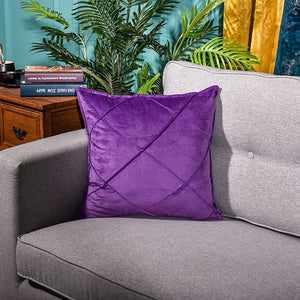 Housse de coussin en velours brodé