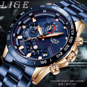 Montre luxueuse en acier inoxydable pour homme, 2020