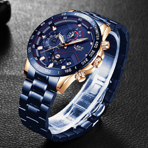 Montre luxueuse en acier inoxydable pour homme, 2020