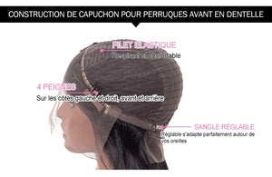 Perruque en cheveux malaisiens naturels