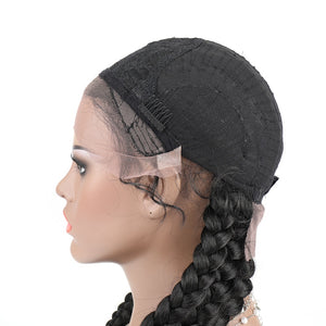 Perruque Lace Front synthétique tressée