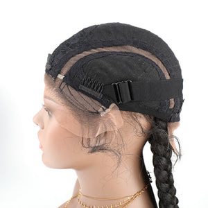 Perruque Lace Front synthétique tressée