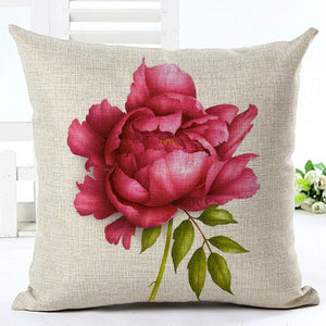 Housse de coussin imprimée des plantes