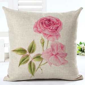 Housse de coussin imprimée des plantes