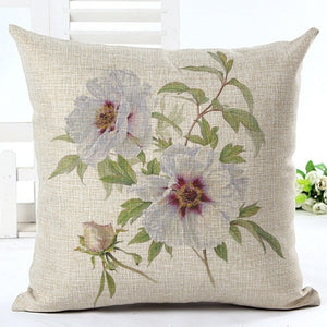 Housse de coussin imprimée des plantes