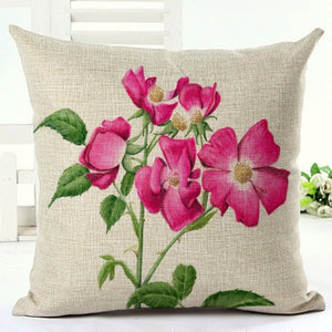 Housse de coussin imprimée des plantes