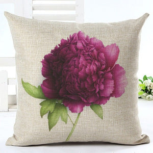 Housse de coussin imprimée des plantes