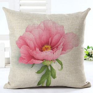 Housse de coussin imprimée des plantes