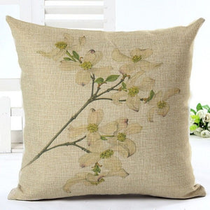 Housse de coussin imprimée des plantes