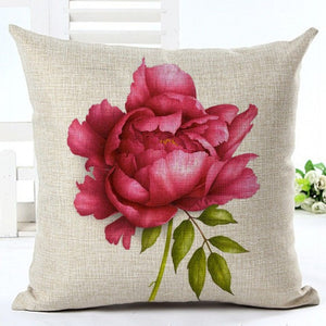 Housse de coussin imprimée des plantes