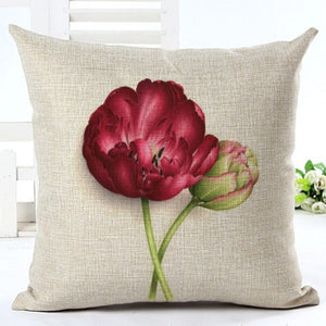 Housse de coussin imprimée des plantes