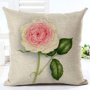 Housse de coussin imprimée des plantes